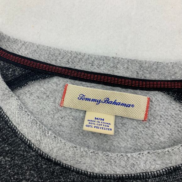 Tommy Bahama Crewneck Sweater Mens Size M Black Grey - Picture 6 of 9